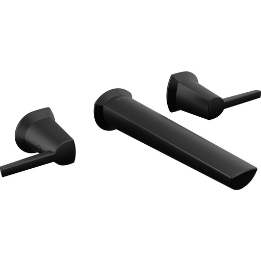 [DEL-T3571LF-BLWL] Delta T3571LF-BLWL Galeon Two Handle Wall Mount Bathroom Faucet Matte Black