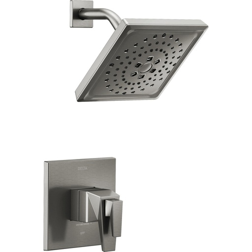 [DEL-T17T243-KS-PR] Delta T17T243-KS-PR Trillian 17T H2Okinetic Shower Only Trim Lumicoat Black Stainless