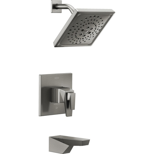 [DEL-T17T443-KS-PR] Delta T17T443-KS-PR Trillian 17T Series H2Okinetic Tub Shower Trim Lumicoat Black Stainless