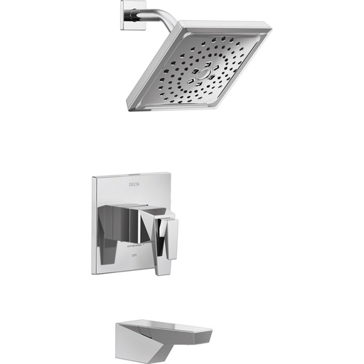 [DEL-T17T443-PR] Delta T17T443-PR Trillian 17T Series H2Okinetic Tub Shower Trim Lumicoat Chrome