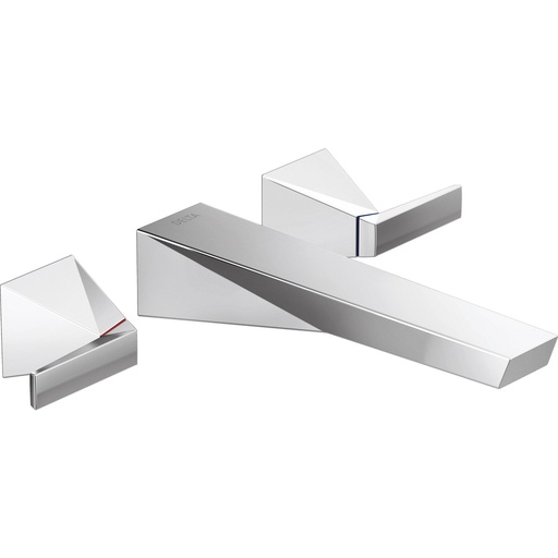 [DEL-T3543LF-PR-WL] Delta T3543LF-PR-WL Trillian Wall Mount Bathroom Faucet Trim Lumicoat Chrome