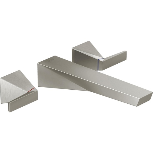 [DEL-T3543LF-SS-PR-WL] Delta T3543LF-SS-PR-WL Trillian Wall Mount Bathroom Faucet Trim Lumicoat Stainless