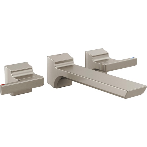 [DEL-T3599LF-SS-PR-WL] Delta T3599LF-SS-PR-WL Pivotal Two Handle Wall Mounted Faucet Trim Lumicoat Stainless