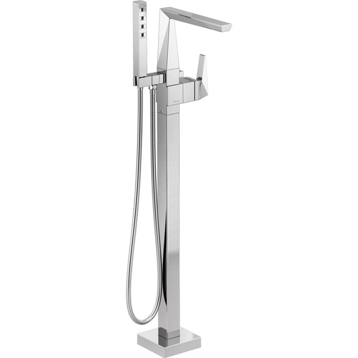 [DEL-T4743-PR-FL] Delta T4743-PR-FL Trillian Floor Mount Tub Filler Trim Lumicoat Chrome