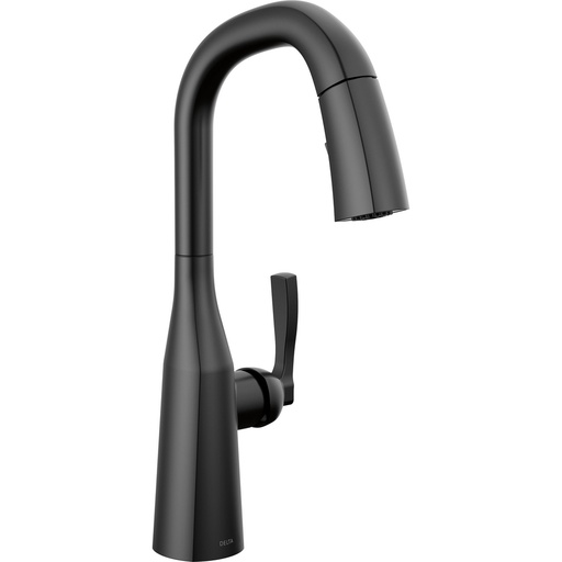[DEL-9976-BL-DST] Delta 9976-BL-DST Stryke Pull-Down Bar Prep Faucet Matte Black