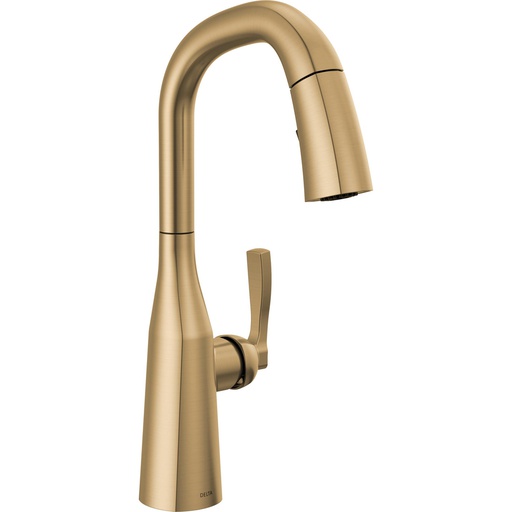 [DEL-9976-CZ-PR-DST] Delta 9976-CZ-PR-DST Stryke Pull-Down Bar Prep Faucet Champagne Bronze