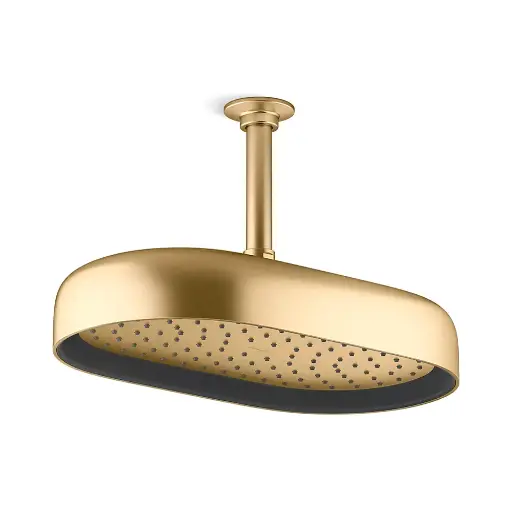 [KOH-26294-2MB] Kohler 26294-2MB Statement Oblong 14" Single Function Rainhead Vibrant Brushed Modern Brass