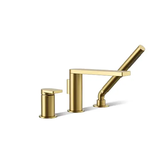 [KOH-73078-4-2MB] Kohler 73078-4-2MB Composed Deck Mount Faucet With Handshower Vibrant Brushed Moderne Brass