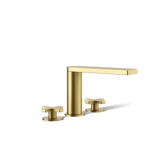 [KOH-73081-3-2MB] Kohler 73081-3-2MB Composed Deck Mount Bath Faucet Cross Handles Vibrant Brushed Moderne Brass
