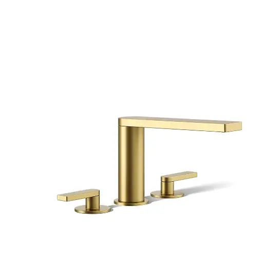 [KOH-73081-4-2MB] Kohler 73081-4-2MB Composed Deck Mount Bath Faucet Lever Handles Vibrant Brushed Moderne Brass