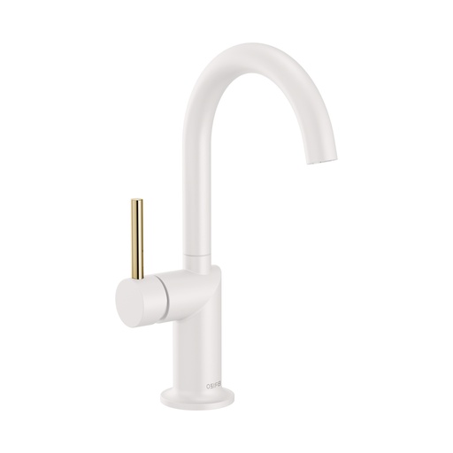 [BRI-61075LF-MWLHP] Brizo 61075LF-MWLHP Jason Wu Bar Faucet with Arc Spout Less Handle Matte White