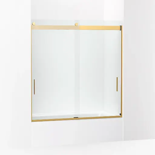[KOH-706000-L-2MB] Kohler 706000-L-2MB Levity 62" H Sliding Bath Door Vibrant Brushed Moderne Brass