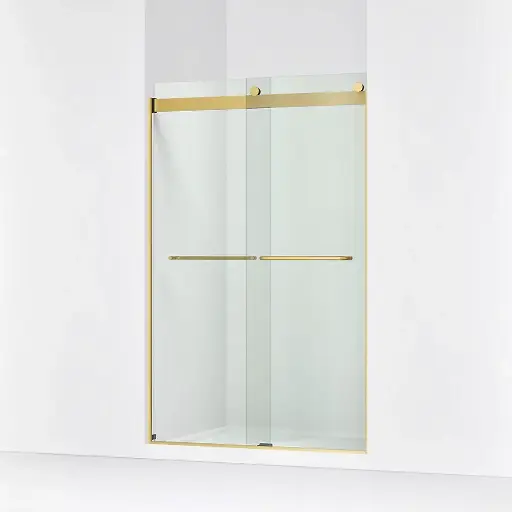 [KOH-706014-L-2MB] Kohler 706014-L-2MB Levity 74" Sliding Shower Glass Door Vibrant Brushed Moderne Brass