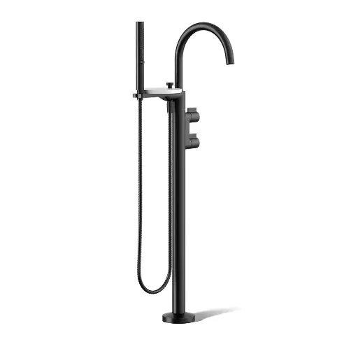 [KOH-T77984-4-BL] Kohler T77984-4-BL Components Freestanding Bath Faucet Lever Handles Matte Black