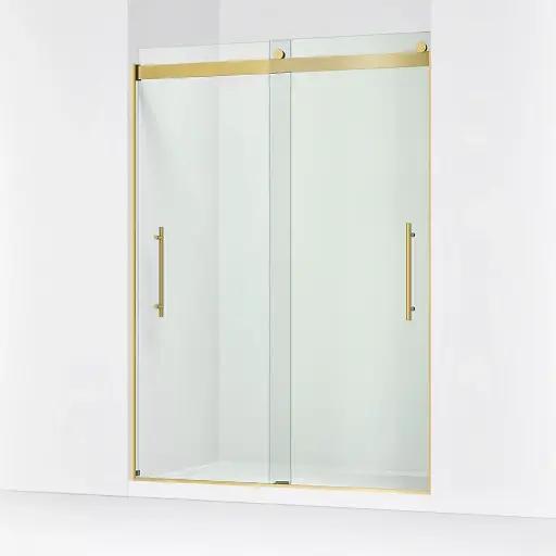 [KOH-702429-L-2MB] Kohler 702429-L-2MB Levity Plus 81" Frameless Sliding Shower Door Vibrant Brushed Moderne Brass