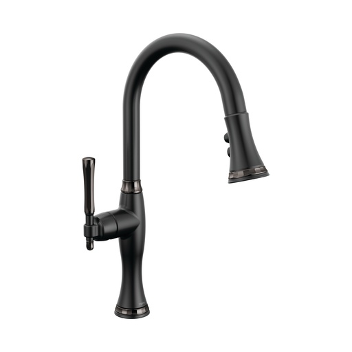 [BRI-63058LF-BLBNX] Brizo 63058LF-BLBNX Tulham Pull-Down Kitchen Faucet Matte Black Black Onyx