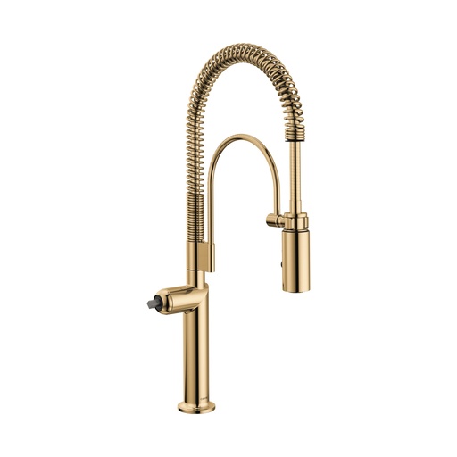 [BRI-63375LF-PGLHP] Brizo 63375LF-PGLHP Odin Semi-Professional Kitchen Faucet Less Handle Polished Gold