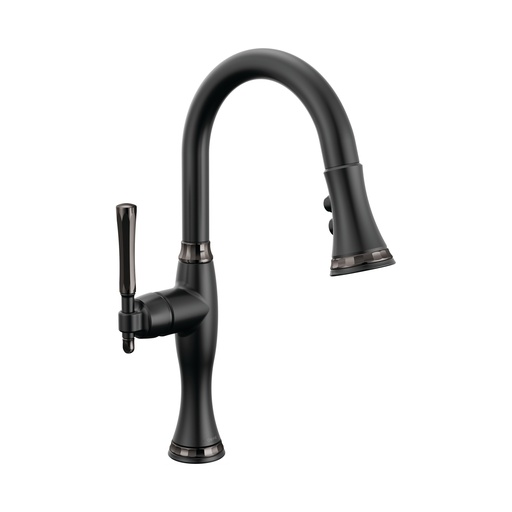 [BRI-63958LF-BLBNX] Brizo 63958LF-BLBNX Tulham Pull-Down Prep Faucet Matte Black Black Onyx