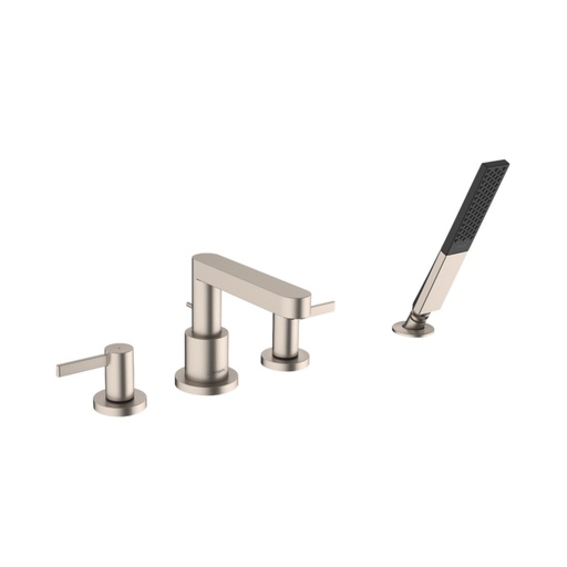 [HAN-76443821] Hansgrohe 76443821 Finoris 4-Hole Roman Tub Set Trim With Handshower Brushed Nickel