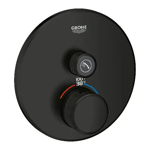[GRO-291362430] Grohe 291362430 Grohtherm Smartcontrol Single Function Thermostatic Trim Matte Black