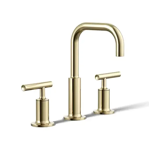 [KOH-14406-4-AF] Kohler 14406-4-AF Purist Widespread Bathroom Sink Faucet Vibrant French Gold