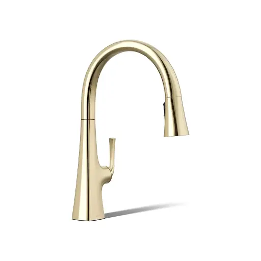 [KOH-22062-AF] Kohler 22062-AF Graze Pull Down Kitchen Sink Faucet Vibrant French Gold