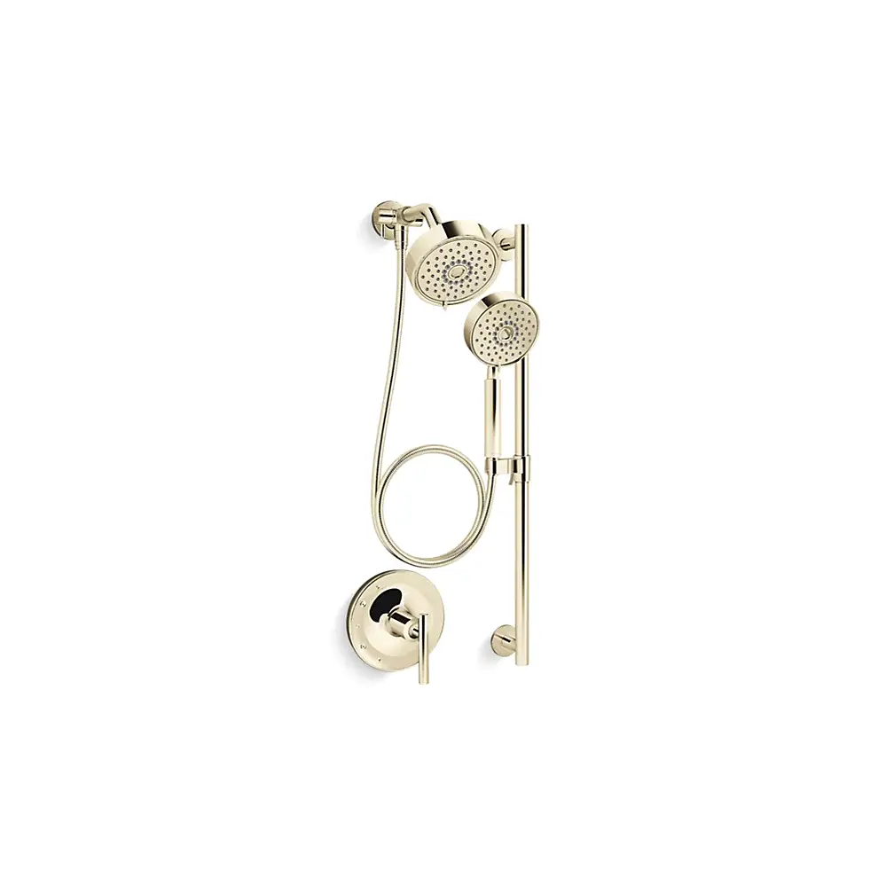 [KOH-22181-G-AF] Kohler 22181-G-AF Purist Essentials Showering Kit 1.75 GPM Vibrant French Gold