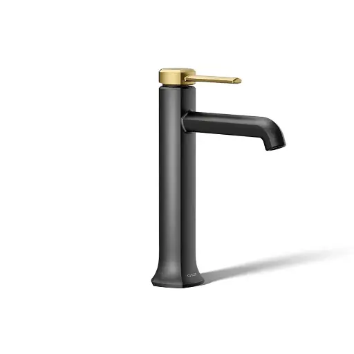 [KOH-27003-4-BMB] Kohler 27003-4-BMB Occasion Tall Single Handle Bathroom Sink Faucet Matte Black Brushed Moderne Brass