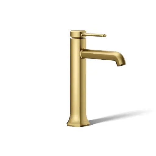 [KOH-27003-4K-2MB] Kohler 27003-4K-2MB Occasion Tall Single Handle Bathroom Sink Faucet Vibrant Brushed Modern Brass