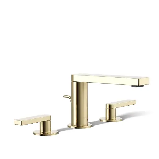 [KOH-73060-4-AF] Kohler 73060-4-AF Composed Widespread Faucet Lever Handles Vibrant French Gold