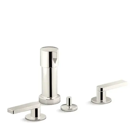 [KOH-73077-4-SN] Kohler 73077-4-SN Composed Widespread Bidet Faucet Vibrant Polished Nickel