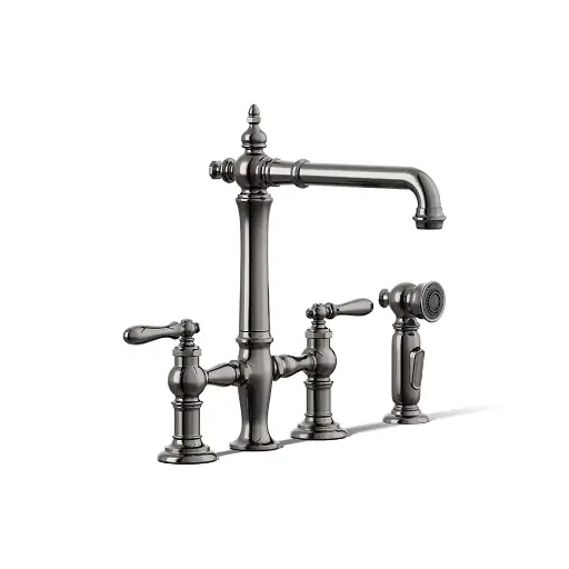 [KOH-76519-4-TT] Kohler 76519-4-TT Artifacts Three Hole Bridge Kitchen Faucet Vibrant Titanium