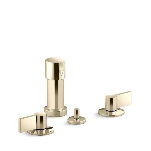 [KOH-77983-4-AF] Kohler 77983-4-AF Components Widespread Bidet Faucet Lever Handles Vibrant French Gold