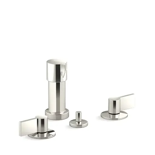 [KOH-77983-4-SN] Kohler 77983-4-SN Components Widespread Bidet Faucet Lever Handles Vibrant Polished Nickel