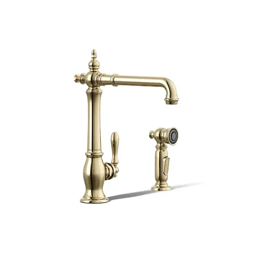 [KOH-99265-AF] Kohler 99265-AF Artifacts Single Handle Kitchen Sink Faucet Vibrant French Gold