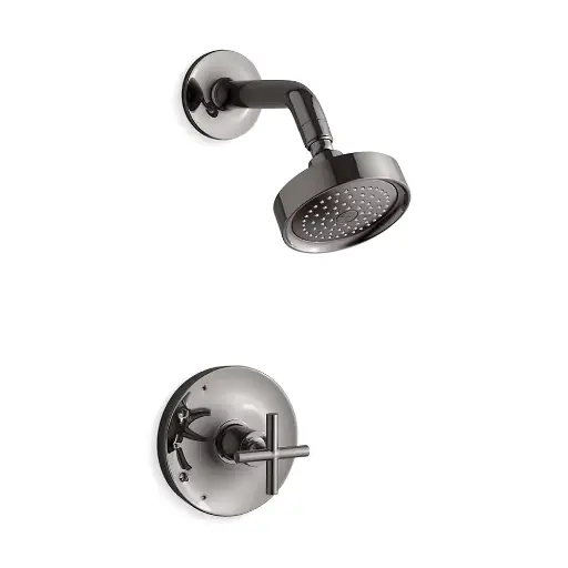 [KOH-TS14422-3-TT] Kohler TS14422-3-TT Purist Rite-Temp Shower Trim Kit Cross Handle Vibrant Titanium