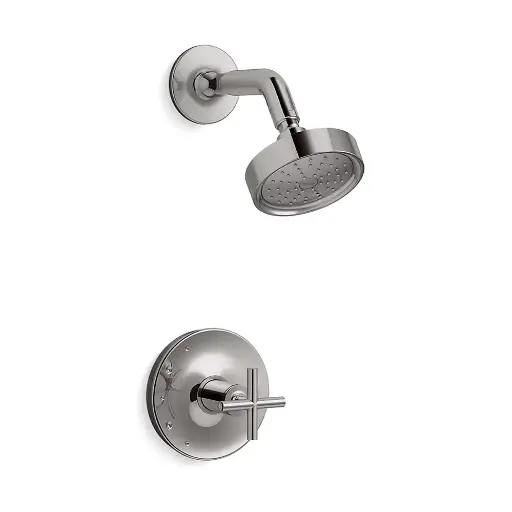 [KOH-TS14422-3G-TT] Kohler TS14422-3G-TT Purist Rite-Temp Shower Trim Kit Cross Handle Vibrant Titanium