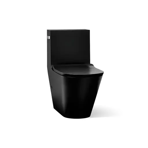 [KOH-22378-HB1] Kohler 22378-HB1 Brazn One Piece Compact Elongated Dual Flush Toilet Honed Black