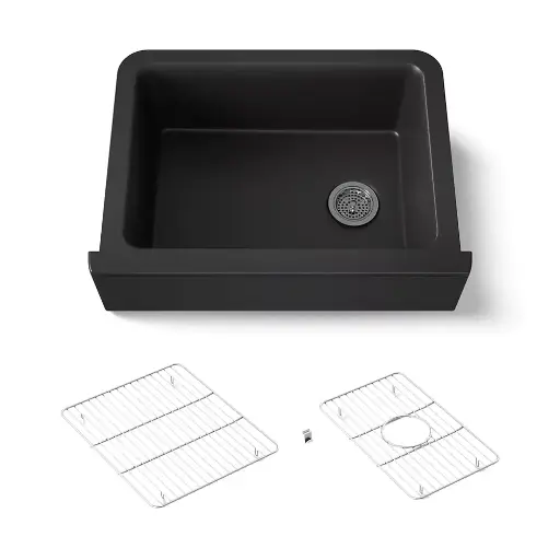 [KOH-25787-CM1] Kohler 25787-CM1 Cairn 29-11/16" Undermount Farmhouse Kitchen Sink Matte Black