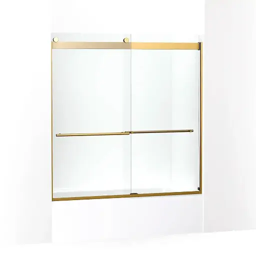 [KOH-702420-L-2MB] Kohler 702420-L-2MB Levity Plus Frameless Sliding Bath Door Vibrant Brushed Moderne Brass