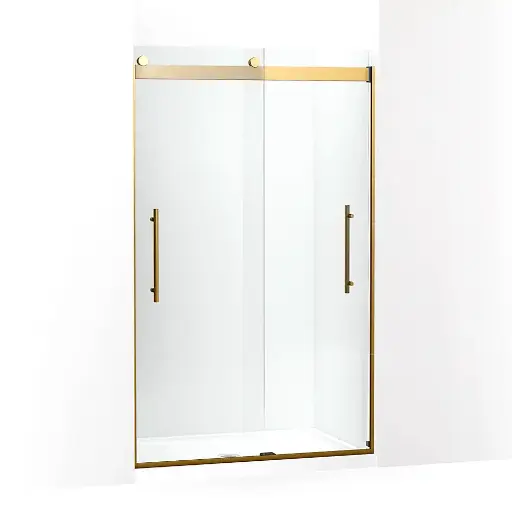 [KOH-702421-L-2MB] Kohler 702421-L-2MB Levity Plus Frameless Sliding Shower Door Vibrant Brushed Moderne Brass