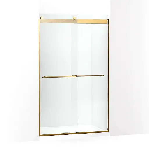 [KOH-702422-L-2MB] Kohler 702422-L-2MB Levity Plus Frameless Sliding Shower Door Vibrant Brushed Moderne Brass