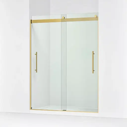 [KOH-702423-L-2MB] Kohler 702423-L-2MB Levity Plus Frameless Sliding Shower Door Vibrant Brushed Moderne Brass