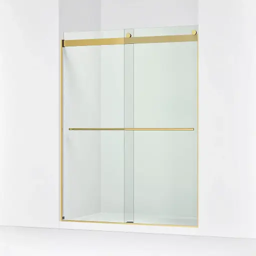 [KOH-702424-L-2MB] Kohler 702424-L-2MB Levity Plus Frameless Sliding Shower Door Vibrant Brushed Moderne Brass