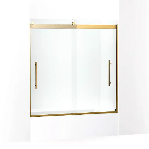 [KOH-702425-L-2MB] Kohler 702425-L-2MB Levity Plus Frameless Sliding Bath Door Vibrant Brushed Moderne Brass