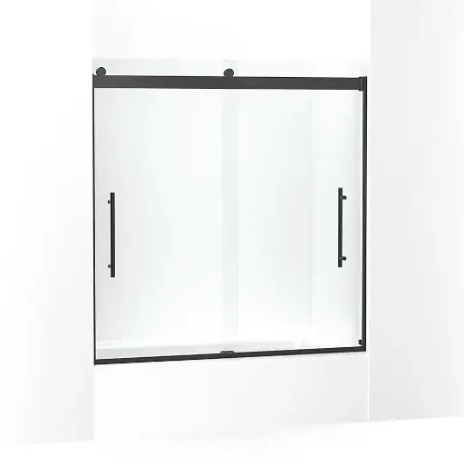 [KOH-702425-L-BL] Kohler 702425-L-BL Levity Plus Frameless Sliding Bath Door Matte Black
