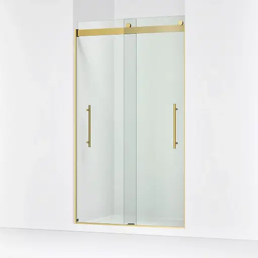 [KOH-702427-L-2MB] Kohler 702427-L-2MB Levity Plus 81" Frameless Sliding Shower Door Vibrant Brushed Moderne Brass