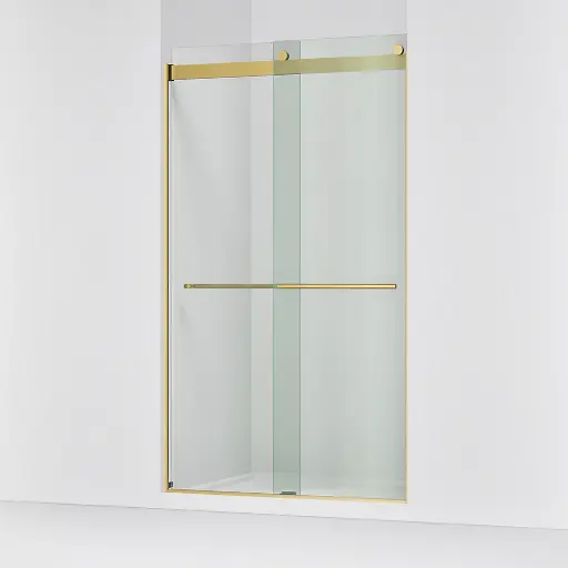 [KOH-702428-L-2MB] Kohler 702428-L-2MB Levity Plus 81" Frameless Sliding Shower Door Vibrant Brushed Moderne Brass