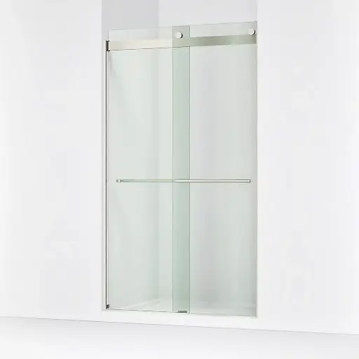 [KOH-702428-L-BNK] Kohler 702428-L-BNK Levity Plus 81" Frameless Sliding Shower Door Anodized Brushed Nickel