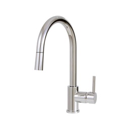 [AQB-3345NBN] Aquabrass 3345N Pull Down Single Stream Mode Kitchen Faucet Brushed Nickel